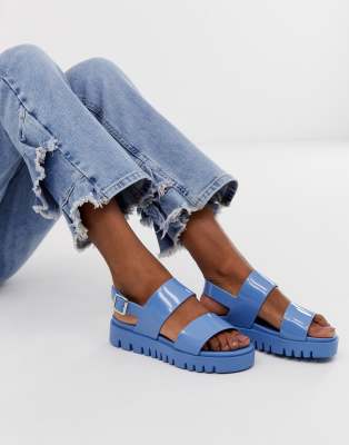 asos design fadey chunky jelly flat sandals