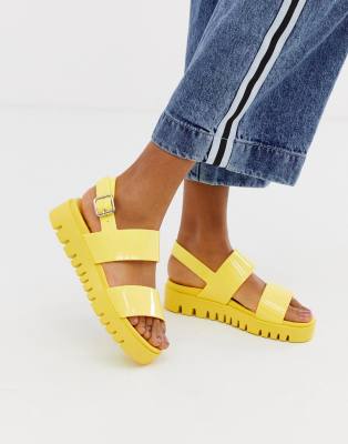 fadey chunky jelly flat sandals