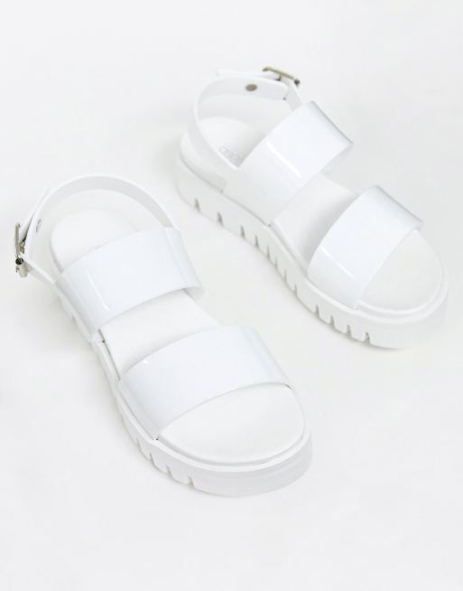 Asos design fadey chunky jelly store flat sandals