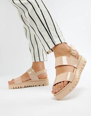 asos design fadey chunky jelly flat sandals