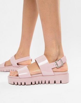 asos design fadey chunky jelly flat sandals