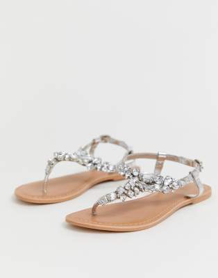 embellished flip flops