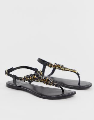 asos embellished flat sandals