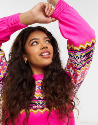 bright pink ladies jumper