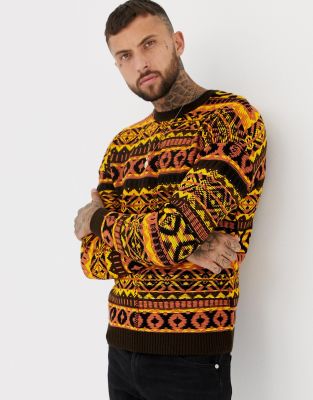 asos mens fairisle jumper