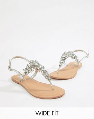 extra wide flat sandals