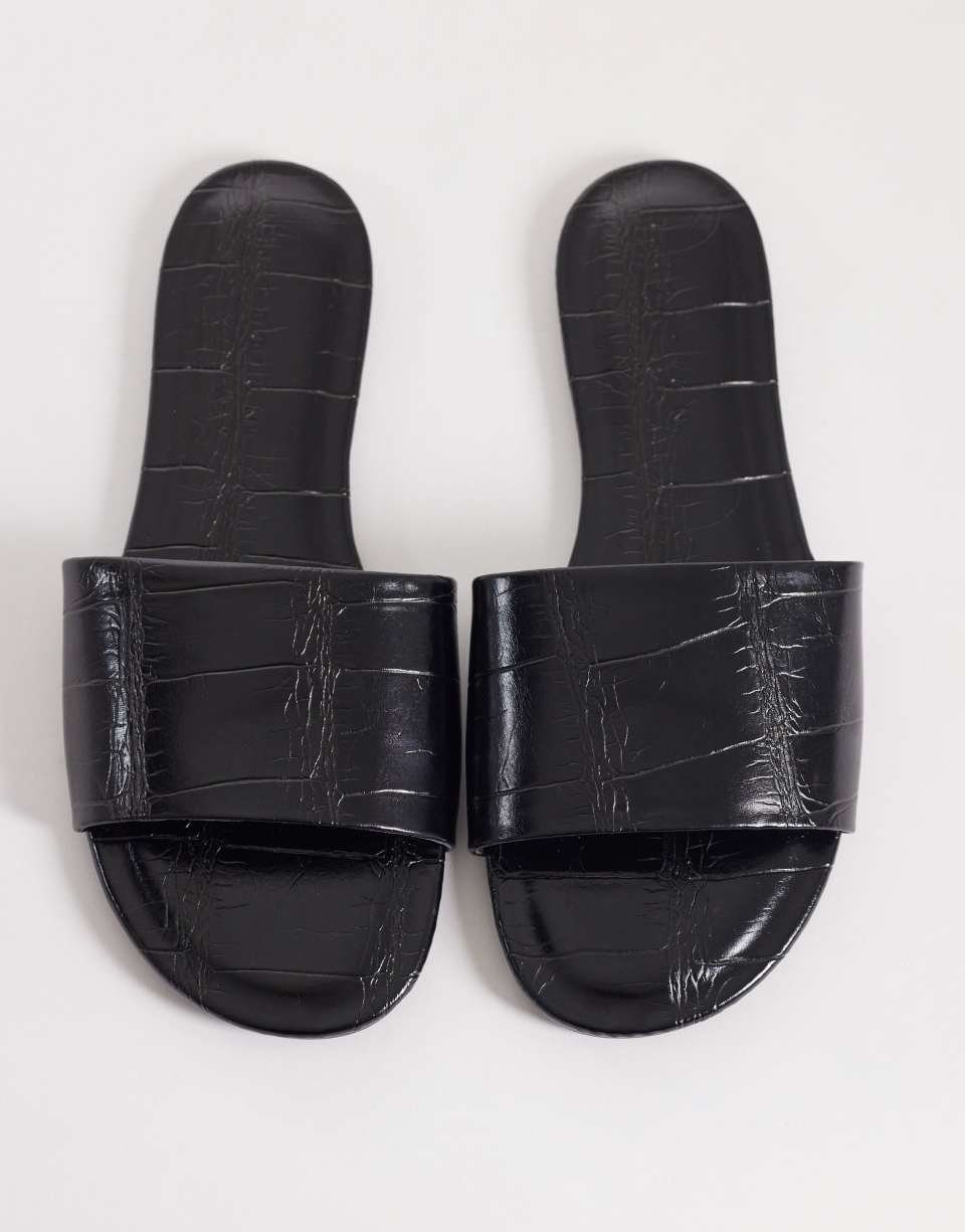 Faith Crocodile Print Sandals