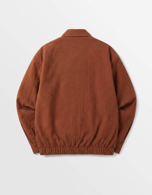 ASOS DESIGN – Fakturowana kurtka Harrington w rdzawym kolorze, 7 z 9