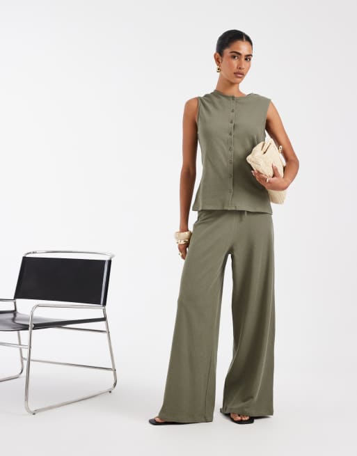 ASOS DESIGN – Fakturowany zestaw w kolorze khaki, 4 z 5