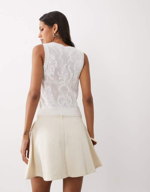 ASOS DESIGN - falda vaquera en crudo, 5 de 5