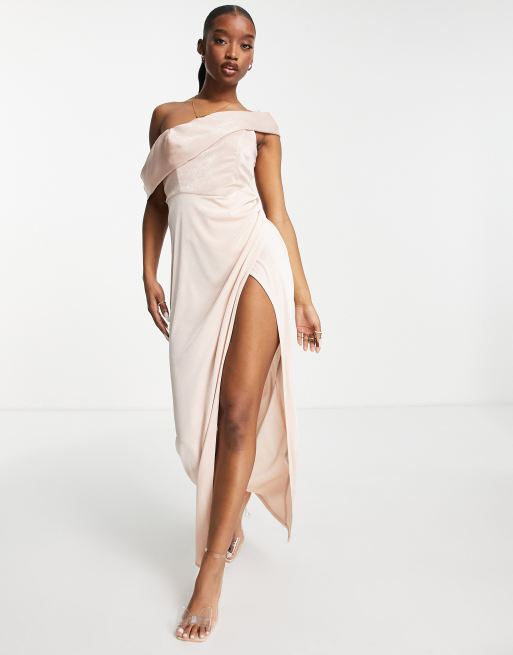 Asos blush store maxi dress