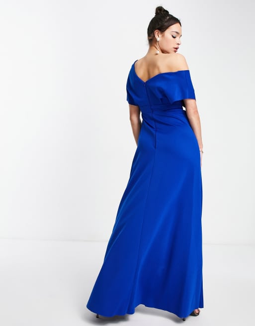 Asos royal 2025 blue dress