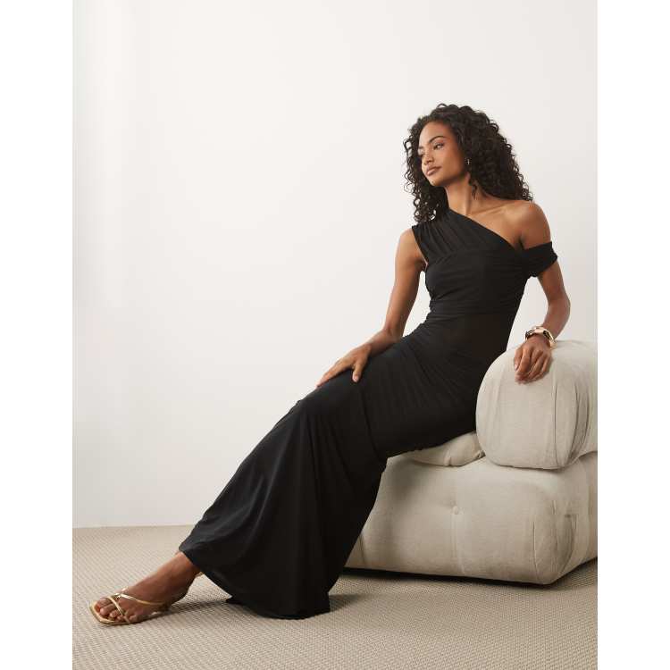 asos mesh dress black Design - Maxi - Women - Polyester/Spandex - M robecocktail Wescott Gown | Backless Size:USA 8 (M)/40 in.(102 cm)Garment Chest Made from lightweight polyester