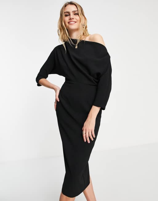 Asos black pencil dress sale