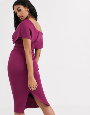 asos fallen shoulder midi prom dress with tie detail Green Asos Design Fallen Shoulder Prom Dress With Tie Detail Purple Asos  Fallen Shoulder Prom Dress