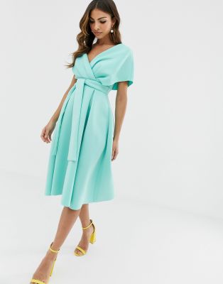 asos design fallen shoulder prom dress