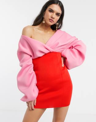 pink and red dress asos