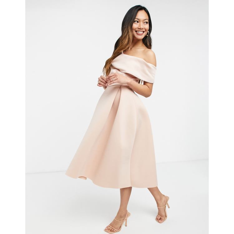 Asos fallen hotsell shoulder prom dress