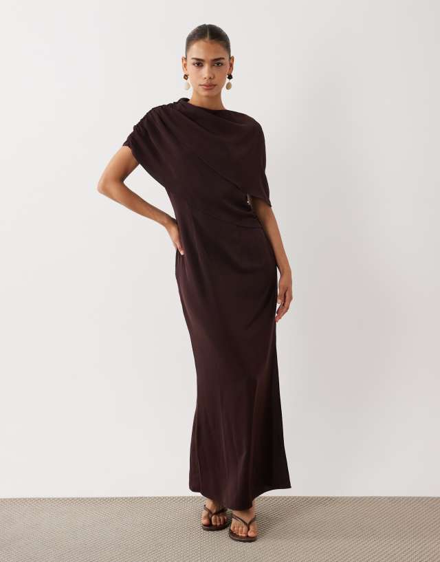 brown slinky midi dress ASOS Design - - Women - Polyester - 2 US ajejunedrop126 Princess Royal Blue 2026 SIZE:S / US 4-6 this dress ensures you