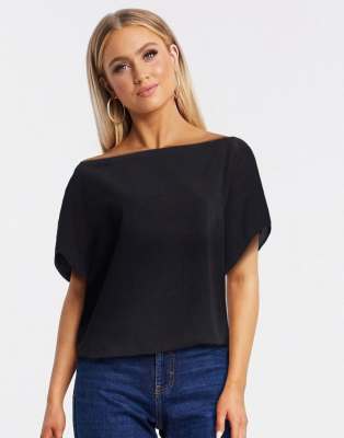 asos black off the shoulder top