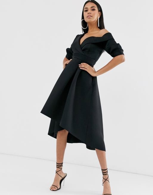 Asos fallen shoulder prom sales dress