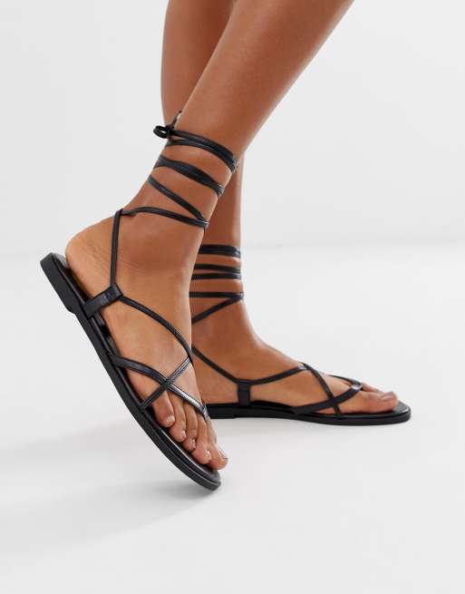 Asos tie hot sale sandals