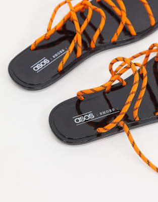 orange jelly sandals