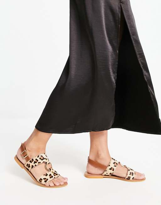 Asos leopard sandals on sale