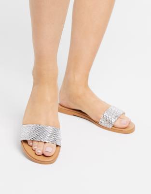 embellished mule sandals