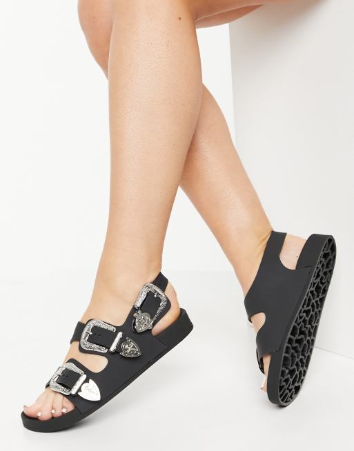 ASOS DESIGN Farewell western jelly in black