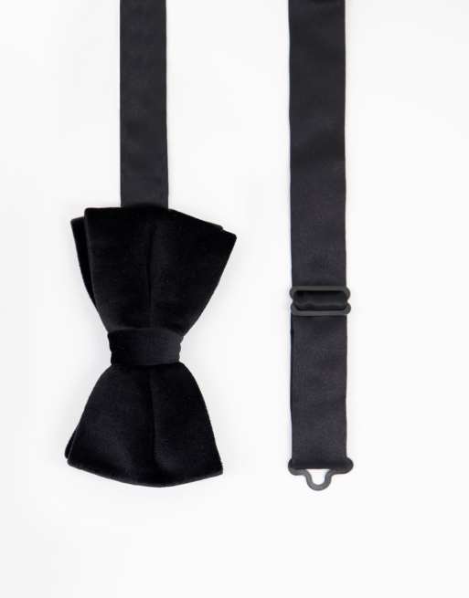 ASOS DESIGN - Farfallino in velluto nero