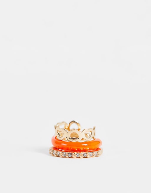 ASOS DESIGN – Färgglada örhängen och öronsmycke, några med hängen, 8-pack , 4 av 4