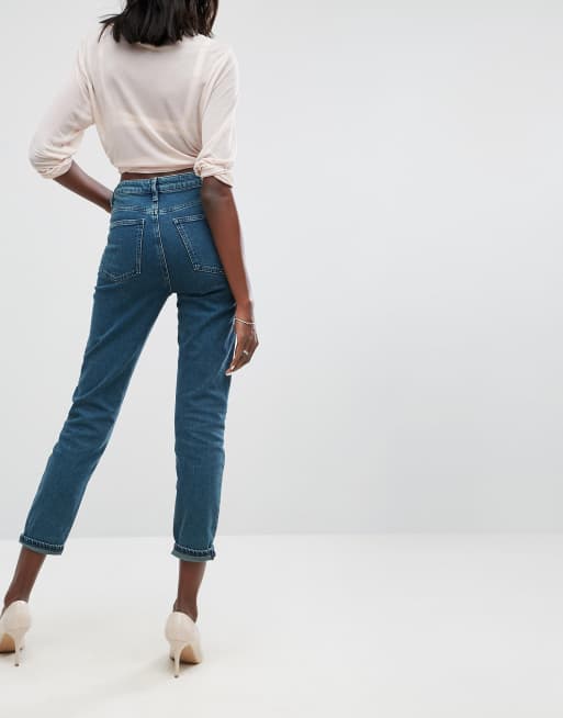 ASOS DESIGN – Farleigh – Gröna jeans i "mom jeans"-modell med hög midja och smal passform, 2 av 4
