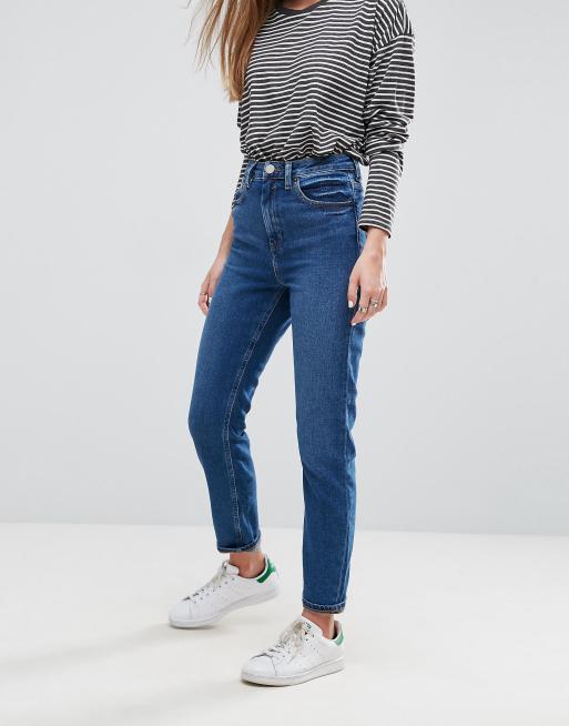 high waisted boyfriend jeans asos