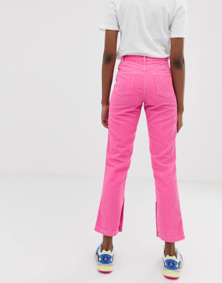 pink cord jeans