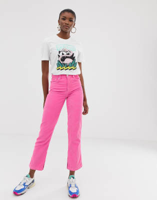 asos pink jeans
