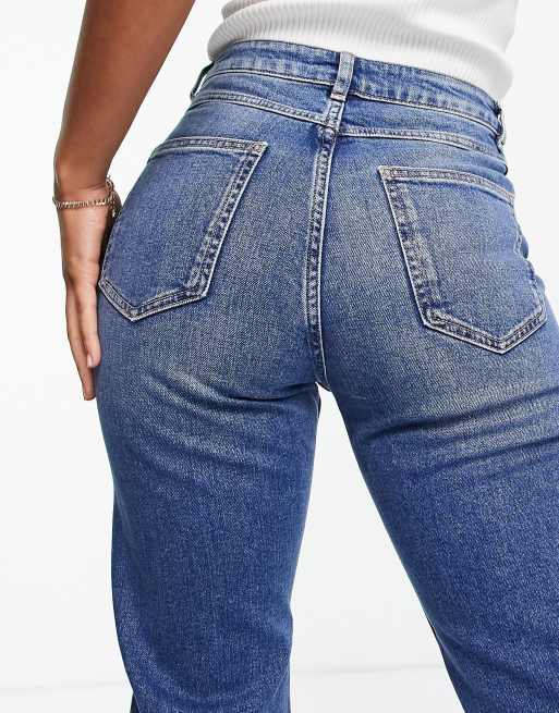 ASOS DESIGN – Farleigh – Mellanblå slim mom jeans med hög midja, 4 av 4