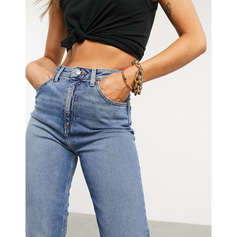 Jeans Donna DESIGN - Farleigh - Mom jeans slim a vita alta lavaggio medio autentico