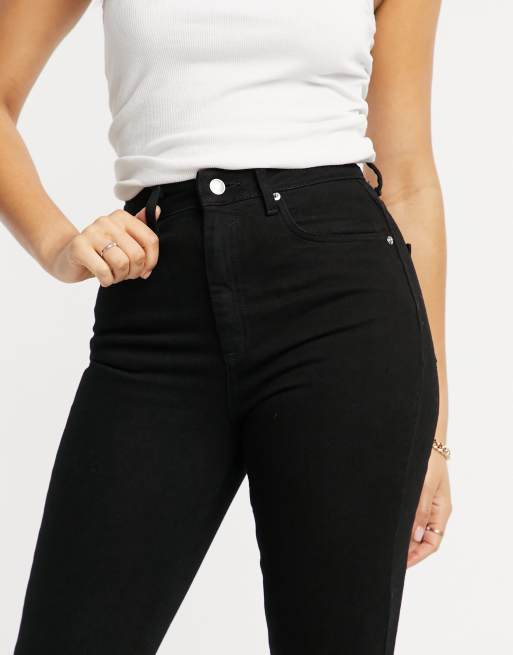 ASOS DESIGN - Farleigh - Mom jeans slim a vita alta nero pulito, 3 di 4