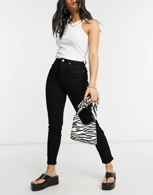 ASOS DESIGN – Farleigh – Svarta slim mom jeans med hög midja, 4 av 4