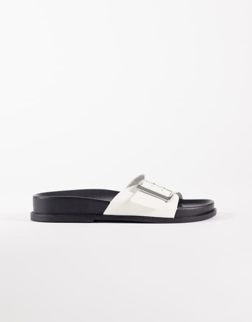 ASOS DESIGN – Farley – Vita, platta sandaler med breda remmar, 2 av 4