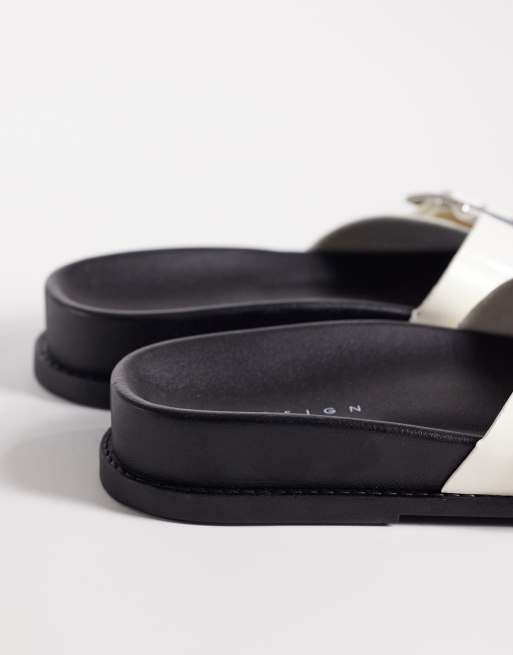 ASOS DESIGN – Farley – Vita, platta sandaler med breda remmar, 4 av 4