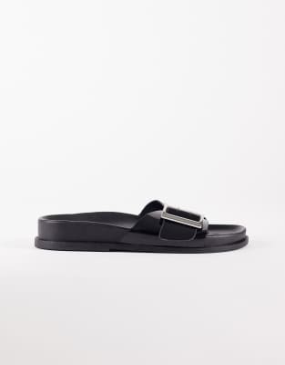 Asos Design Farley Wide Strap Flat Sandals In Multi