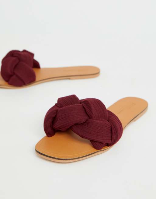 Maroon flat sandals new arrivals