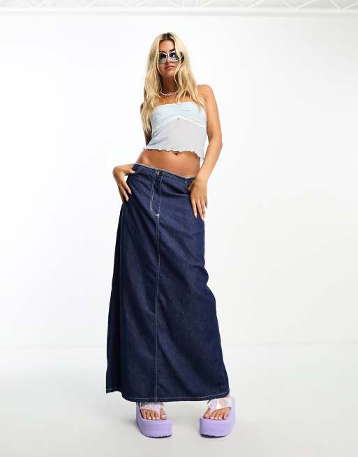 ASOS DESIGN - Fascia blu in rete plumetis con finiture in pizzo, 3 di 4