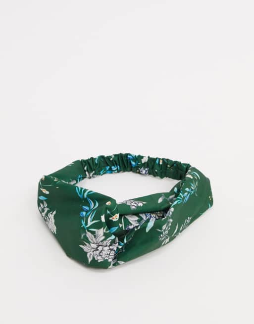 ASOS DESIGN - Fascia per capelli con nodo e stampa di fiori e foglie, 4 di 4