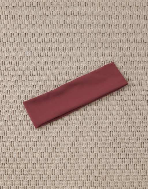 ASOS DESIGN - Fascia per capelli in morbido jersey bordeaux, 3 di 3