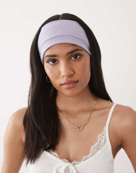 ASOS DESIGN - Fascia per capelli in morbido jersey viola - view 1