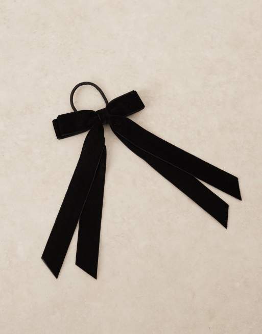 ASOS DESIGN - Fascia per capelli nera con fiocco, 2 di 3