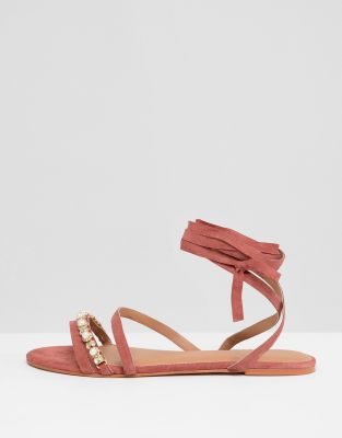 asos embellished flat sandals